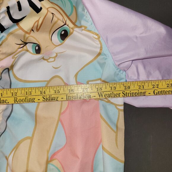 Members Only Looney Tunes Windbreaker Jacket Hoodie Medium Zip VGC - Picture 6 of 13